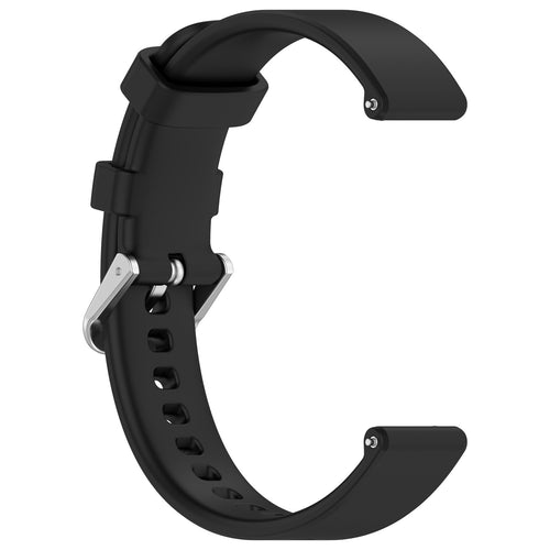 Pebble Round 2 - 14mm siliconen classic bandje (zwart)