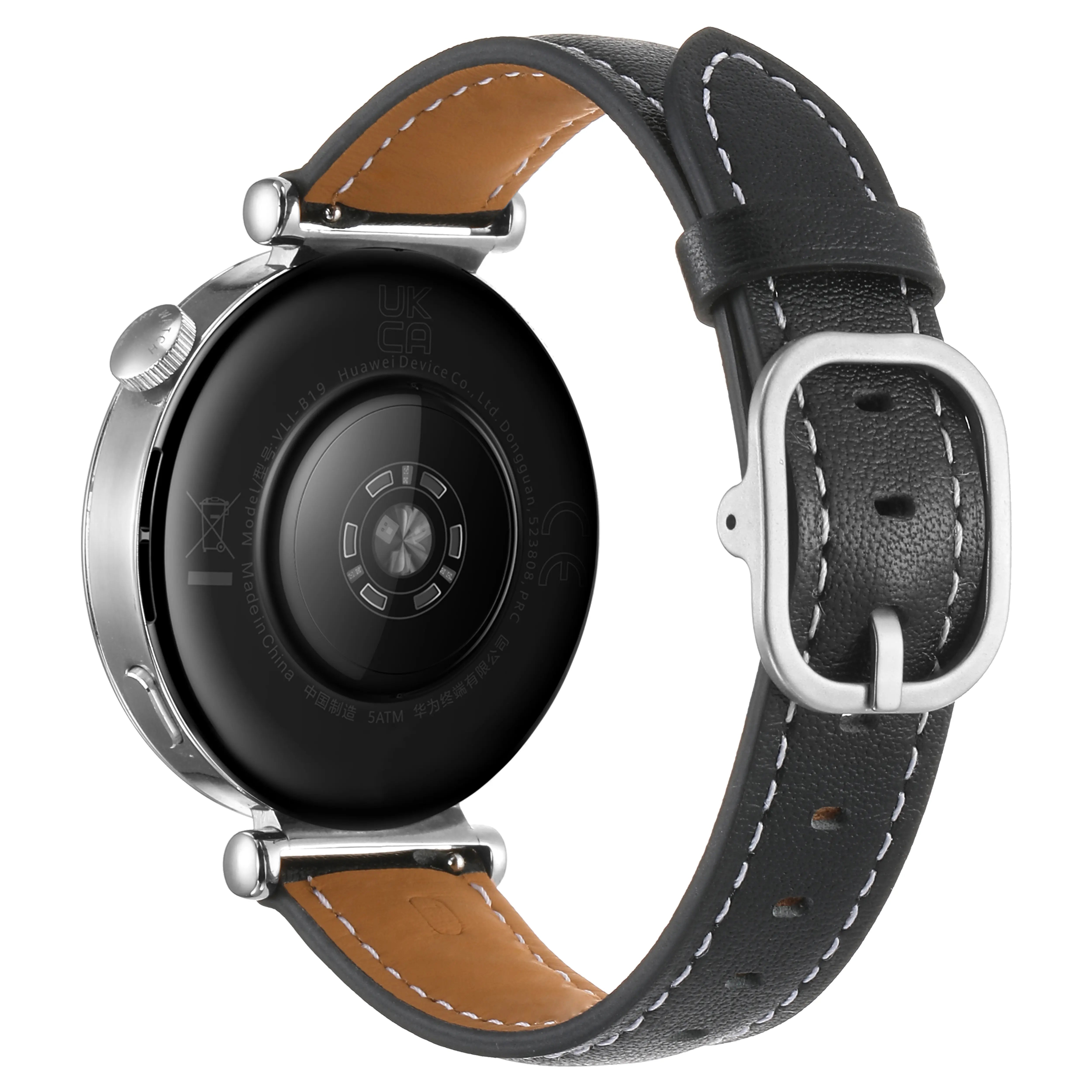 Fossil Gen 5e - 42mm Square Leather Strap (Black)
