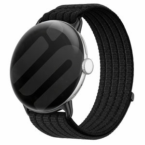 Google Pixel Watch 5 - 45mm ultradunne nylon band (zwart)