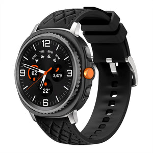 Samsung Galaxy Watch 9 - 40mm diamond hybrid leren band (zwart)
