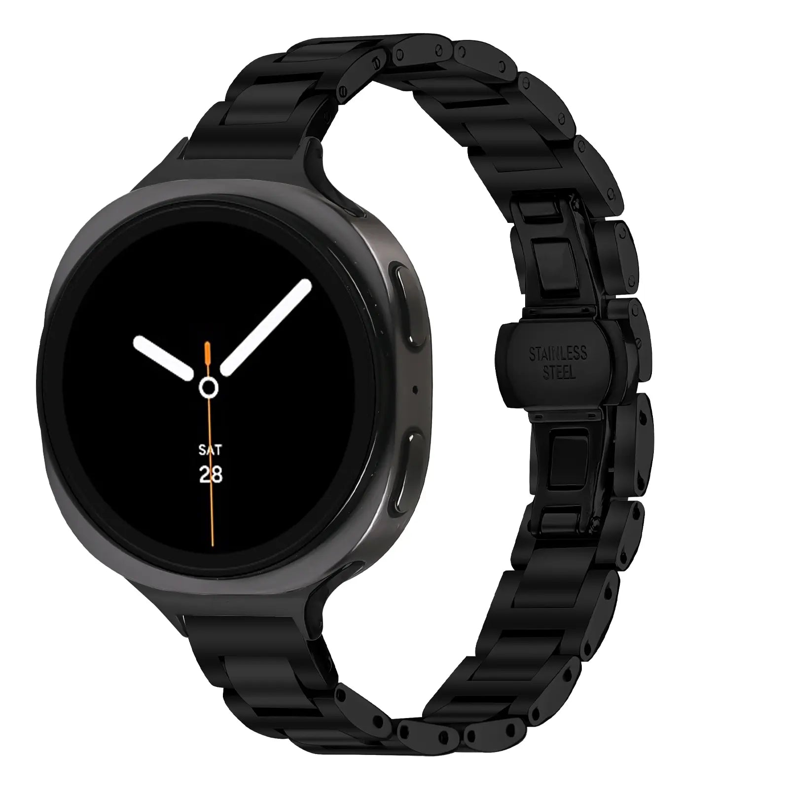 Samsung Galaxy Watch 9 - 44mm slimfit stalen band (zwart)