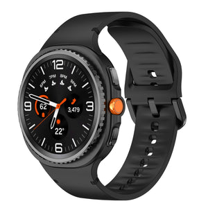 Samsung Galaxy Watch 8 Classic siliconen bandje (zwart)