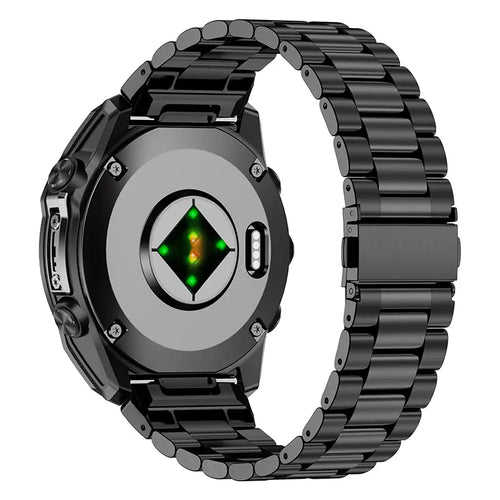 Garmin Quatix 5/6/7 premium stalen band (zwart)