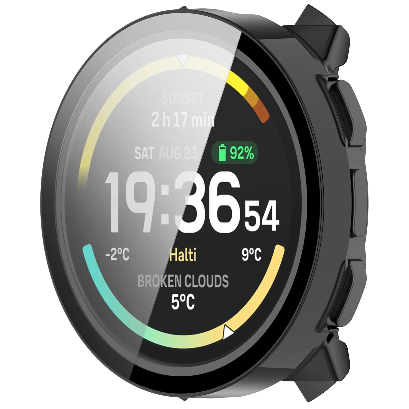 Suunto Vertical 2 PC case met glas (zwart)