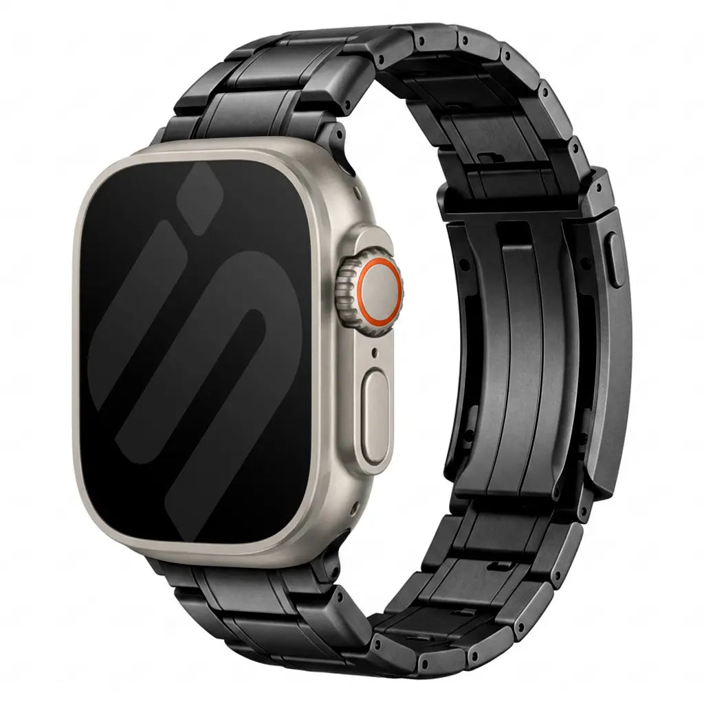 Apple Watch verstelbare titanium band (zwart)