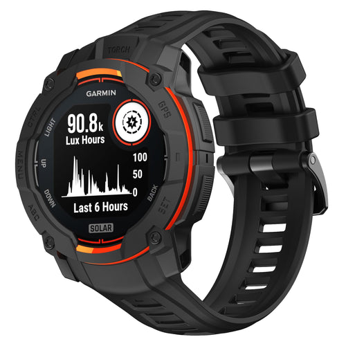 Garmin Instinct 3 - 45mm silicone band 'perfect fit' (zwart)
