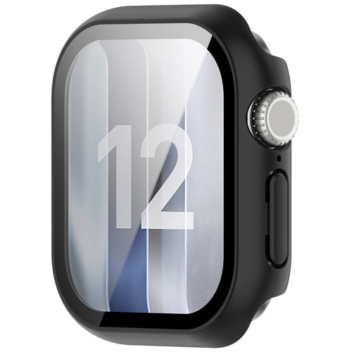 Apple Watch 12 - 46mm hard case met glas (zwart)