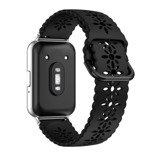 Samsung Galaxy Fit 3 siliconen bandje met patroon (zwart)