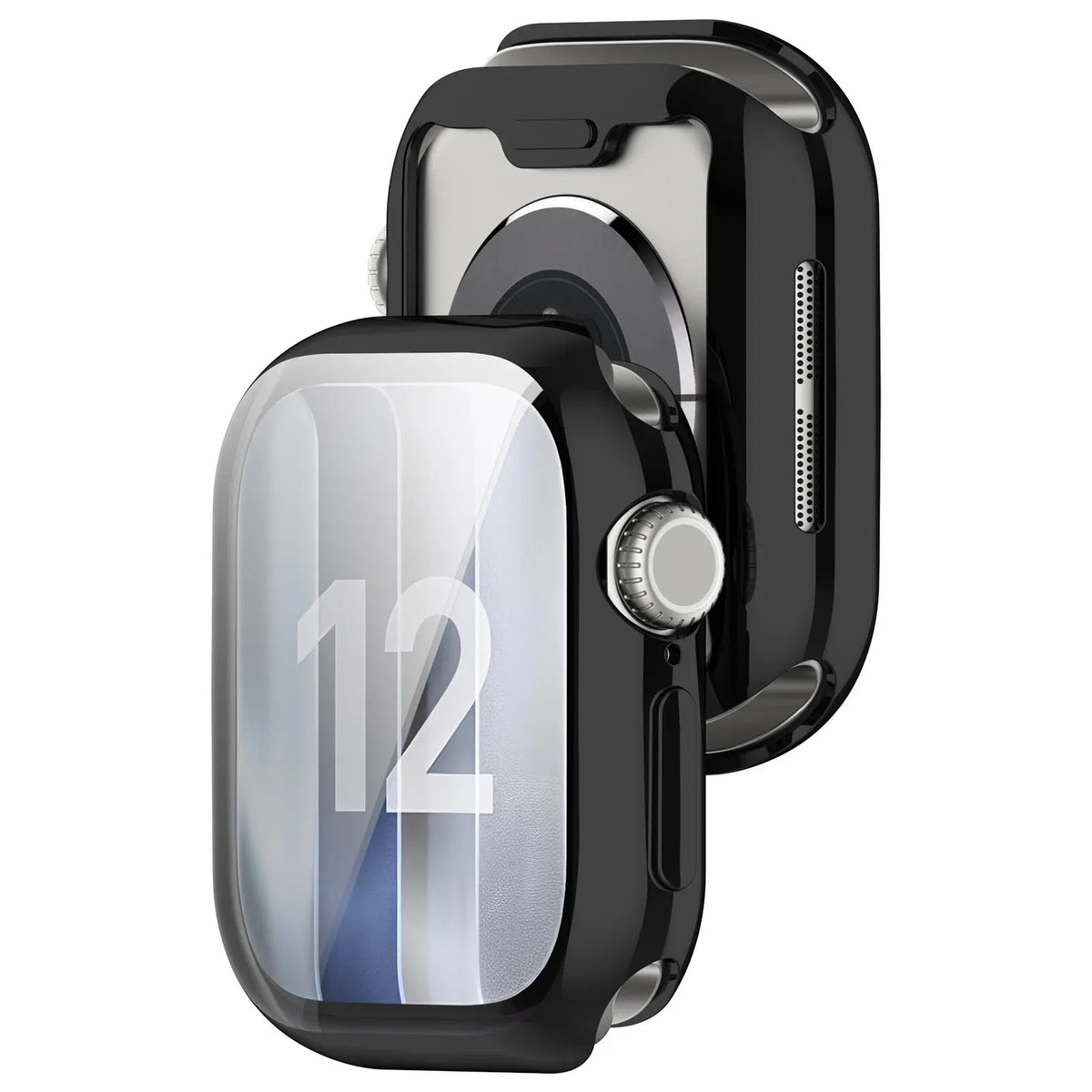 Apple Watch 12 - 42mm TPU case full cover (zwart)