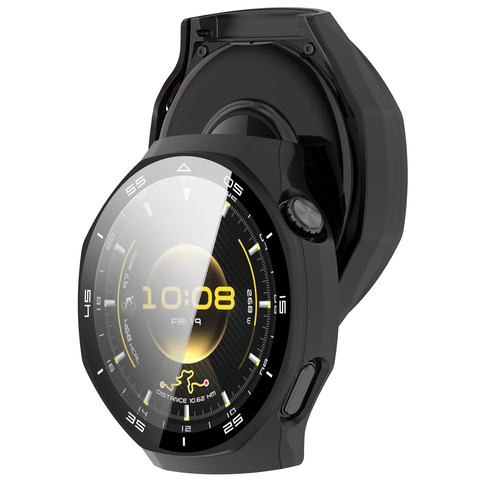 Huawei Watch GT 6 Pro hard case met glas (zwart)
