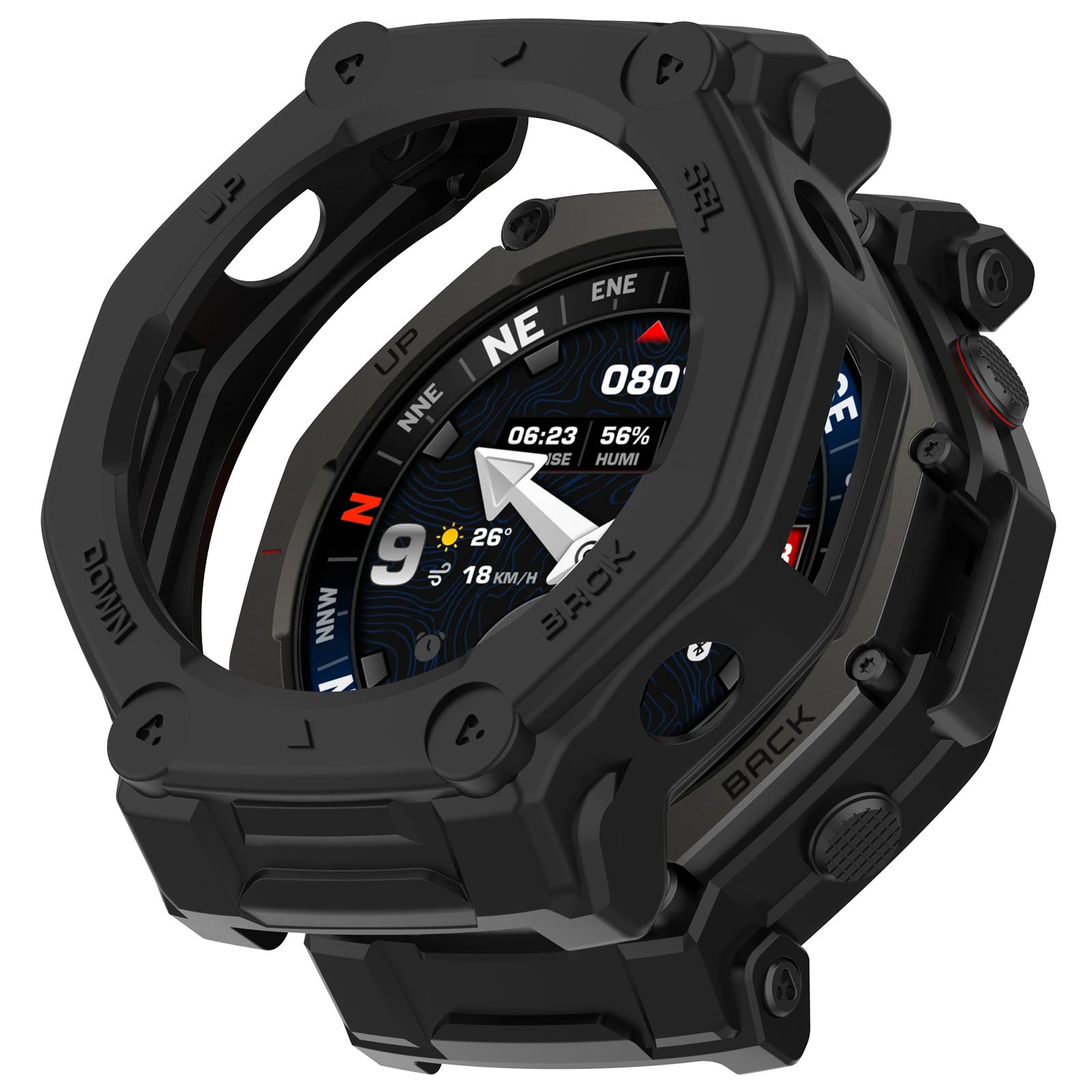 Amazfit T-Rex 3 Pro - 44mm rugged TPU case (zwart)