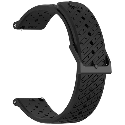 ICE Fit 1.78 gestreept siliconen bandje (zwart)