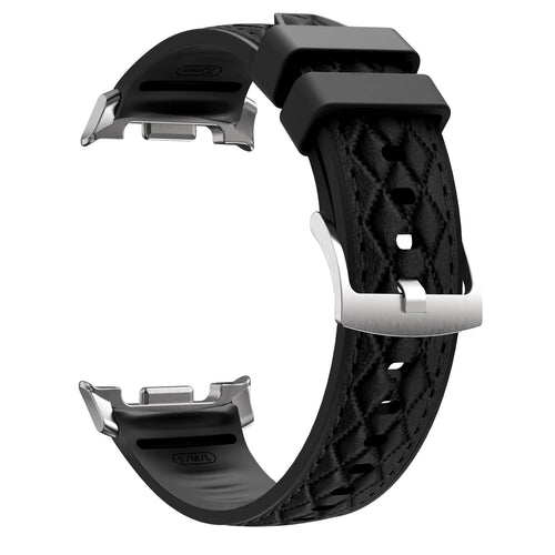 Samsung Galaxy Watch 8 - 40mm Diamond Leather Hybrid Strap (Black)