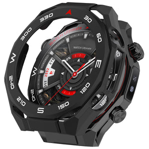 Huawei Watch Ultimate 2 PC case met glas (zwart)