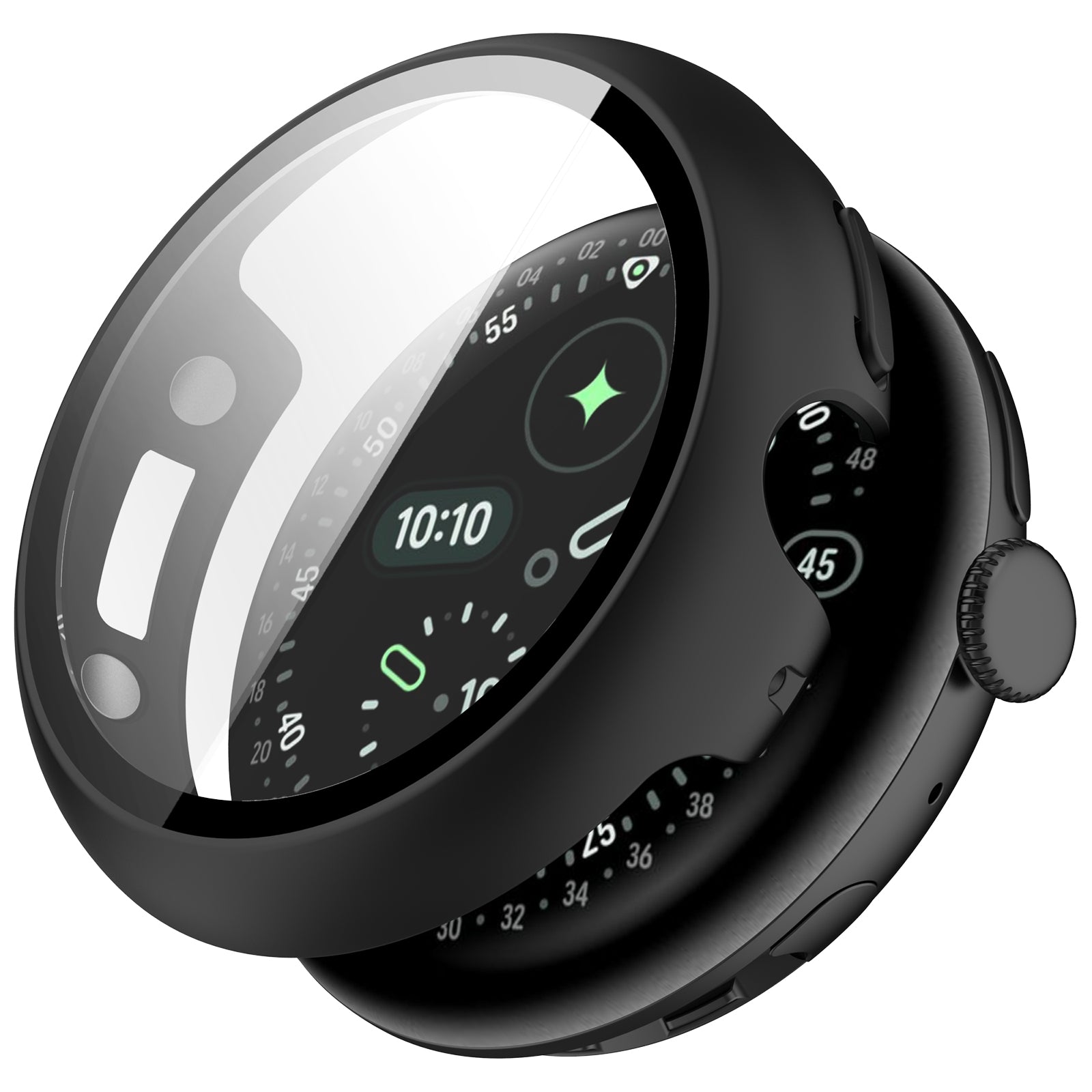 Google Pixel Watch 4 - 41mm hard case met glas (zwart)