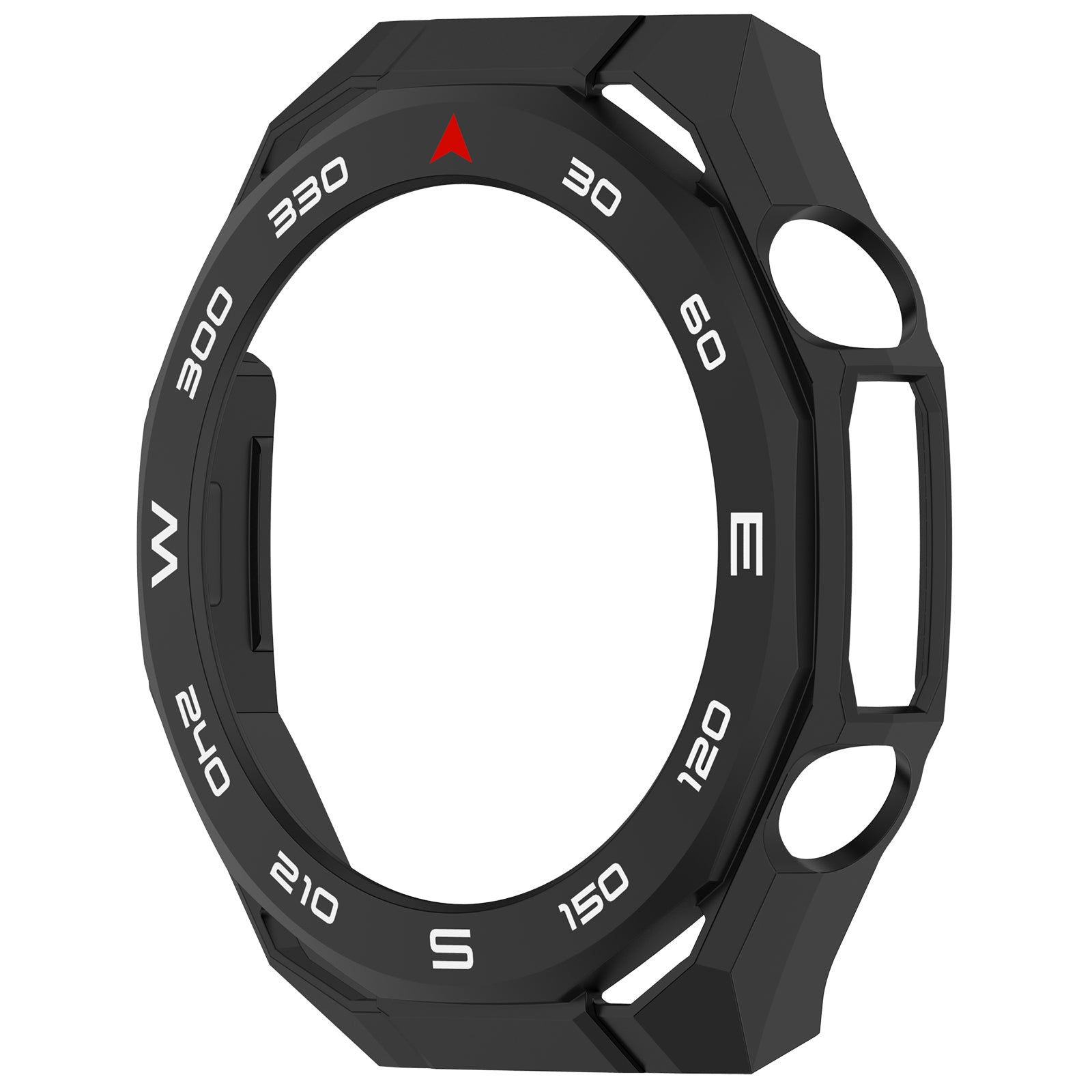 Huawei Watch Ultimate 2 PC case met glas (zwart)