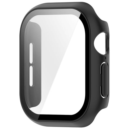 Apple Watch 12 - 46mm hard case met glas (zwart)