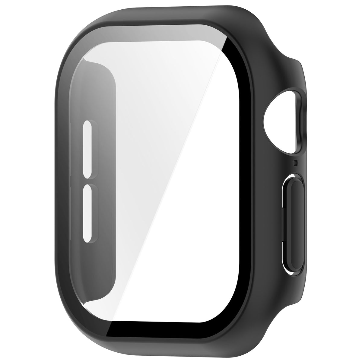 Apple Watch 12 - 46mm hard case met glas (zwart)