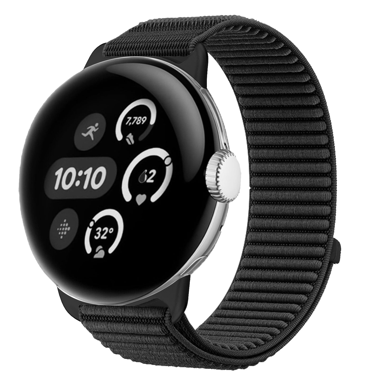 Google Pixel Watch 3 - 41mm Wave Nylon Strap (Black)