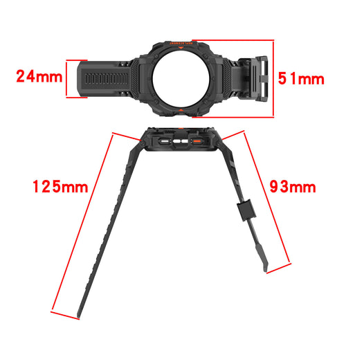 Samsung Galaxy Watch Ultra TPU bandje met frame (zwart)