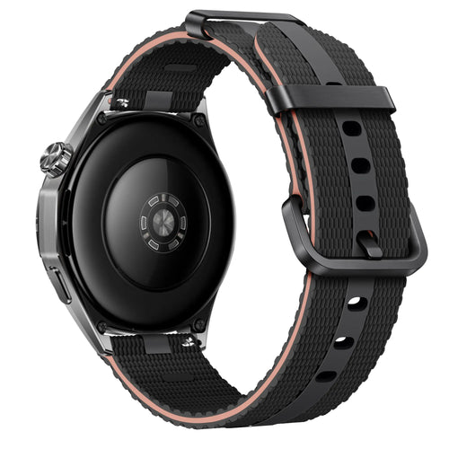 Huawei Watch GT 4 - 41mm siliconen active band (zwart/lichtroze)