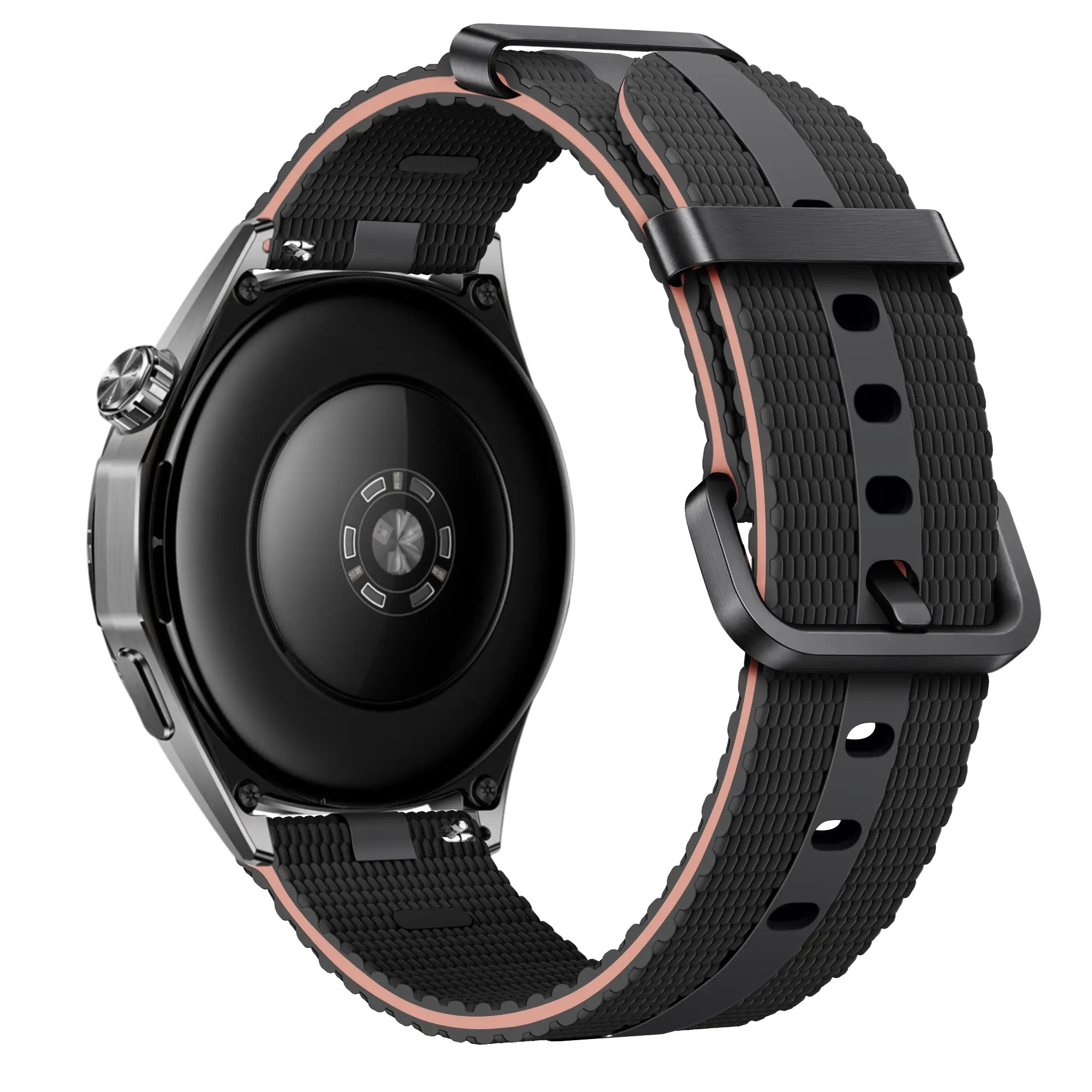 Huawei Watch GT 4 - 41mm siliconen active band (zwart/lichtroze)