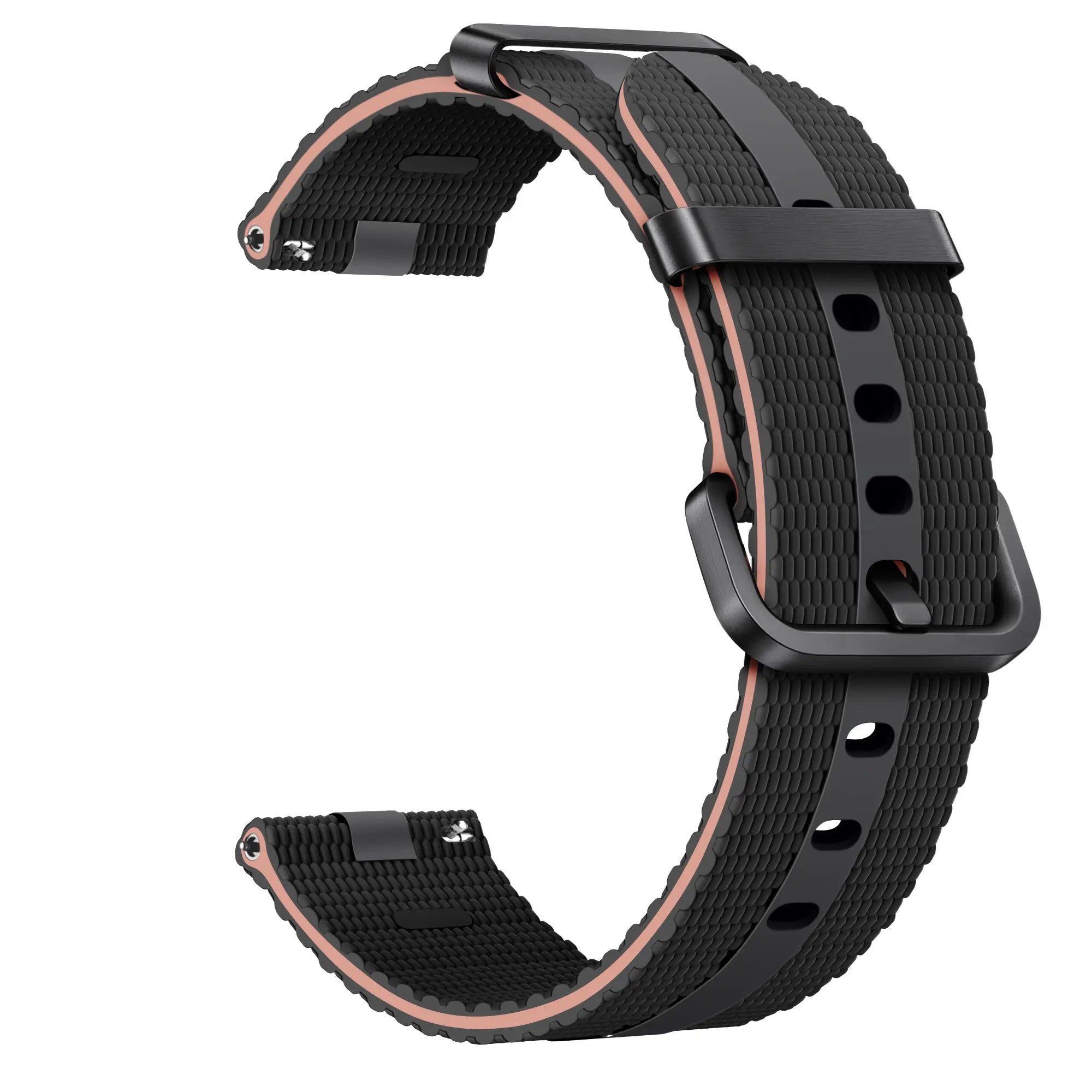Huawei Watch GT 4 - 41mm siliconen active band (zwart/lichtroze)