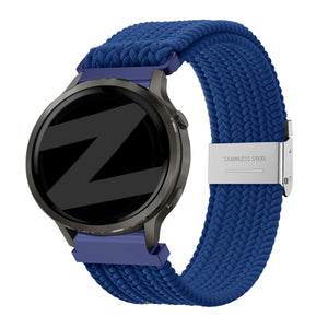 Bandz Garmin Forerunner 570 - 47mm gevlochten nylon band (blauw)