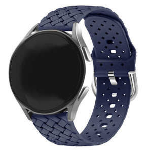 Samsung Galaxy Watch 5 44mm gevlochten siliconen bandje (donkerblauw)