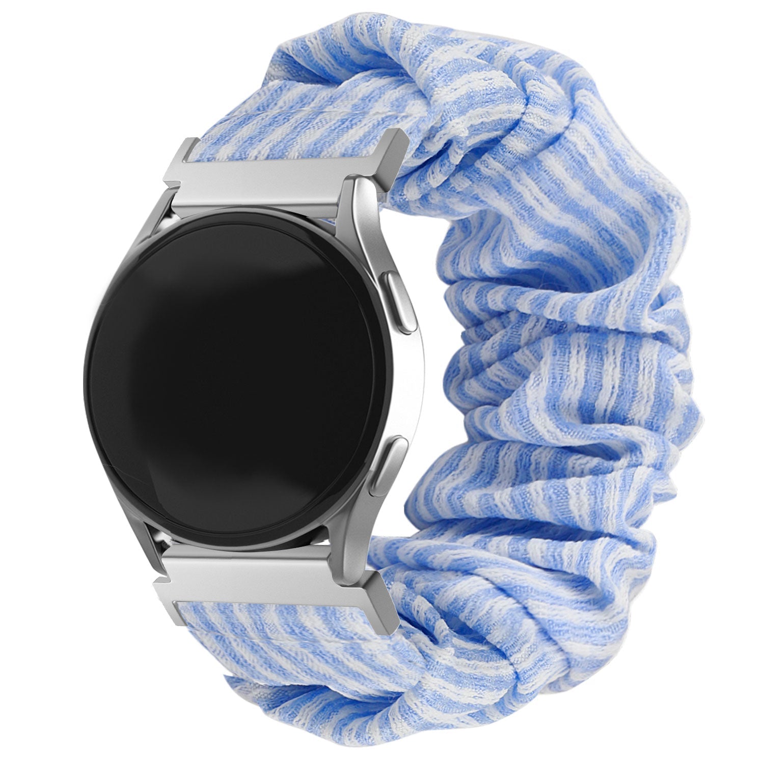 Samsung Galaxy Watch 5 44mm scrunchie bandje (blauw gestreept)