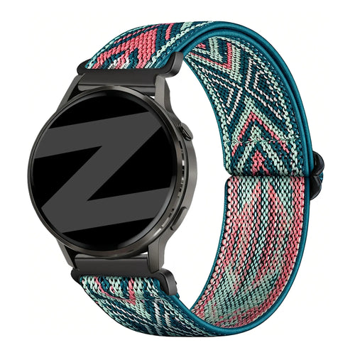 Bandz Garmin Vivomove Style Elastic Nylon Strap (Blue Mix)