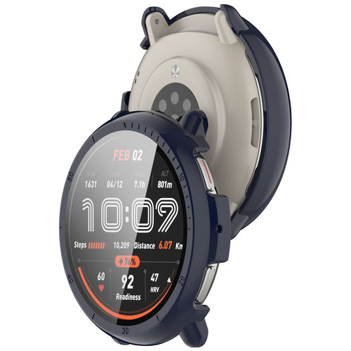 Amazfit Active 2 PC case met glas (donkerblauw)