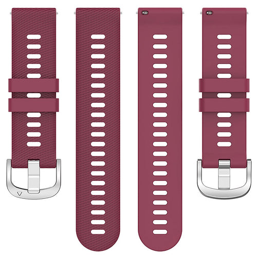 Coros Pace Pro siliconen bandje (wijnrood)