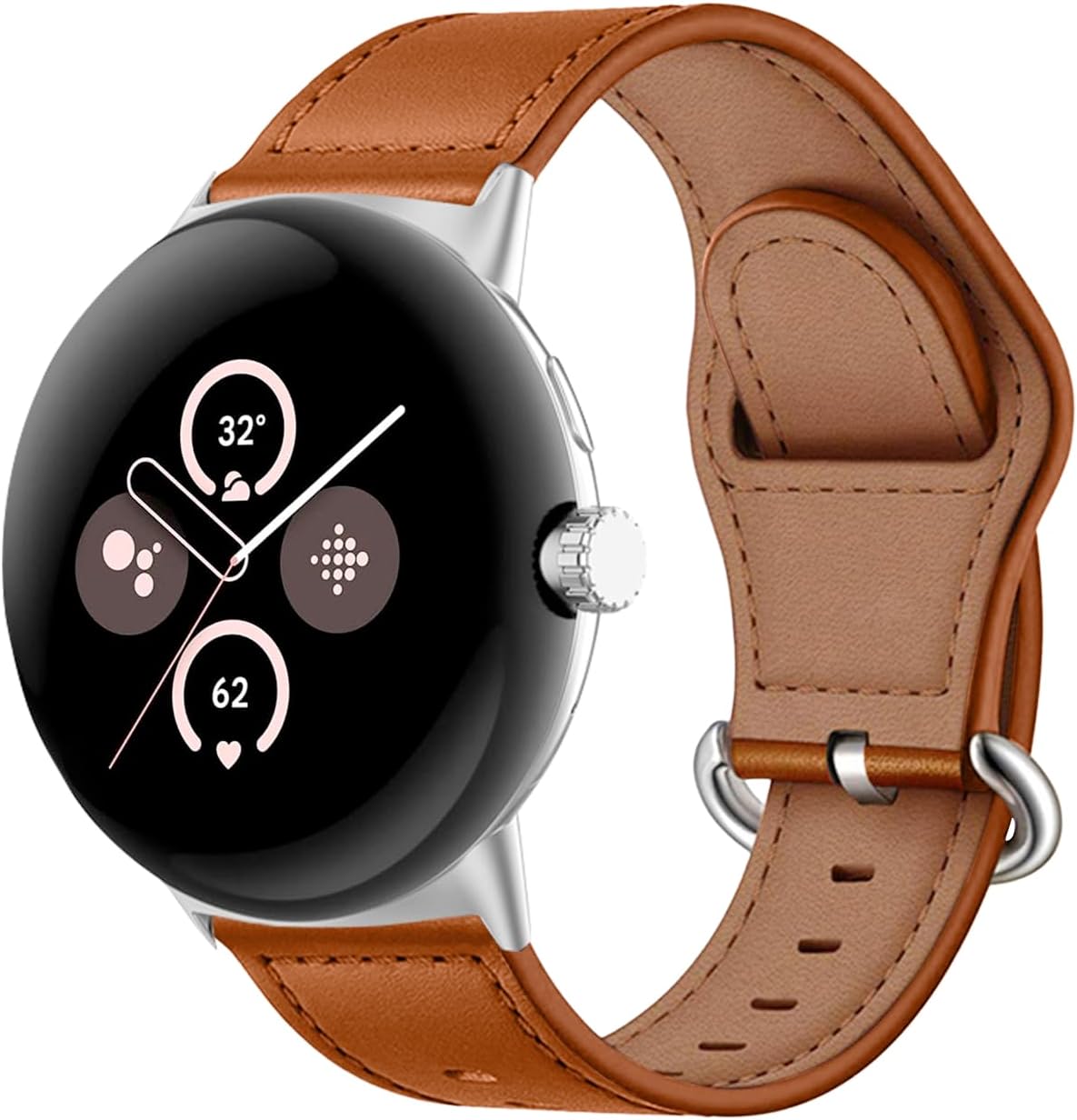 Google Pixel Watch 3 - 41mm leren gesp band (bruin)