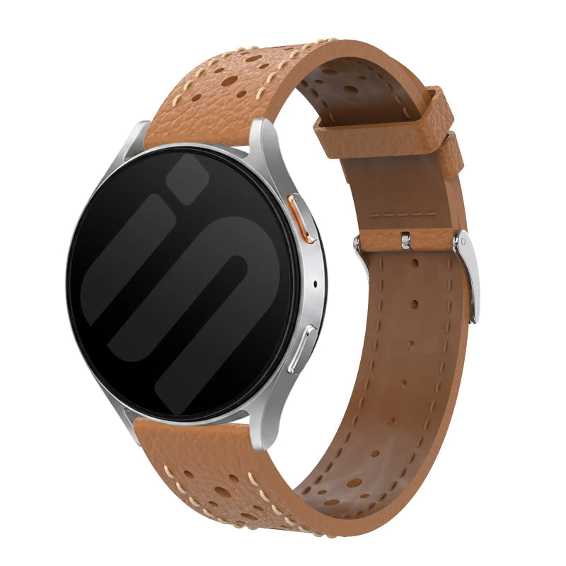 20mm breathable leather band brown