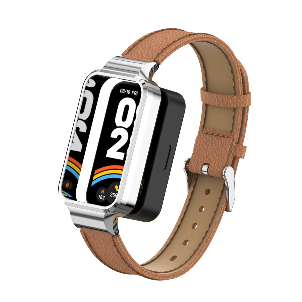 Xiaomi Smart Band 9 Active leren bandje (bruin)