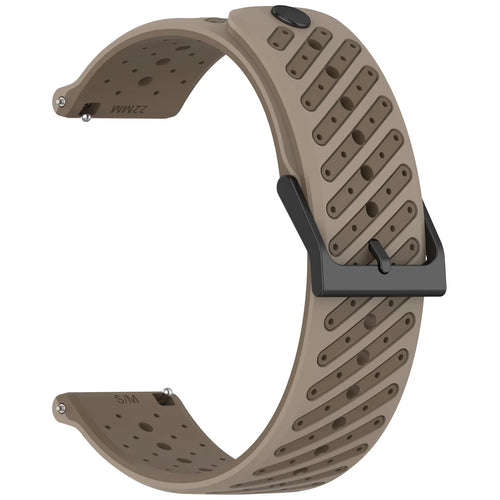 ICE Fit 1.78 gestreept siliconen bandje (bruin)