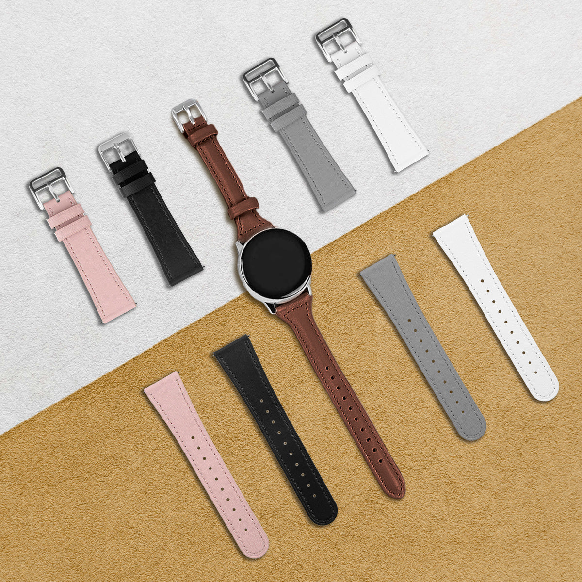 Amazfit GTR 4 Modern Leather Strap (White)