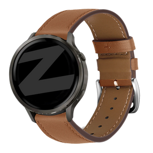 Bandz Garmin Vivoactive 4 Leather Strap 'Deluxe' (Brown)