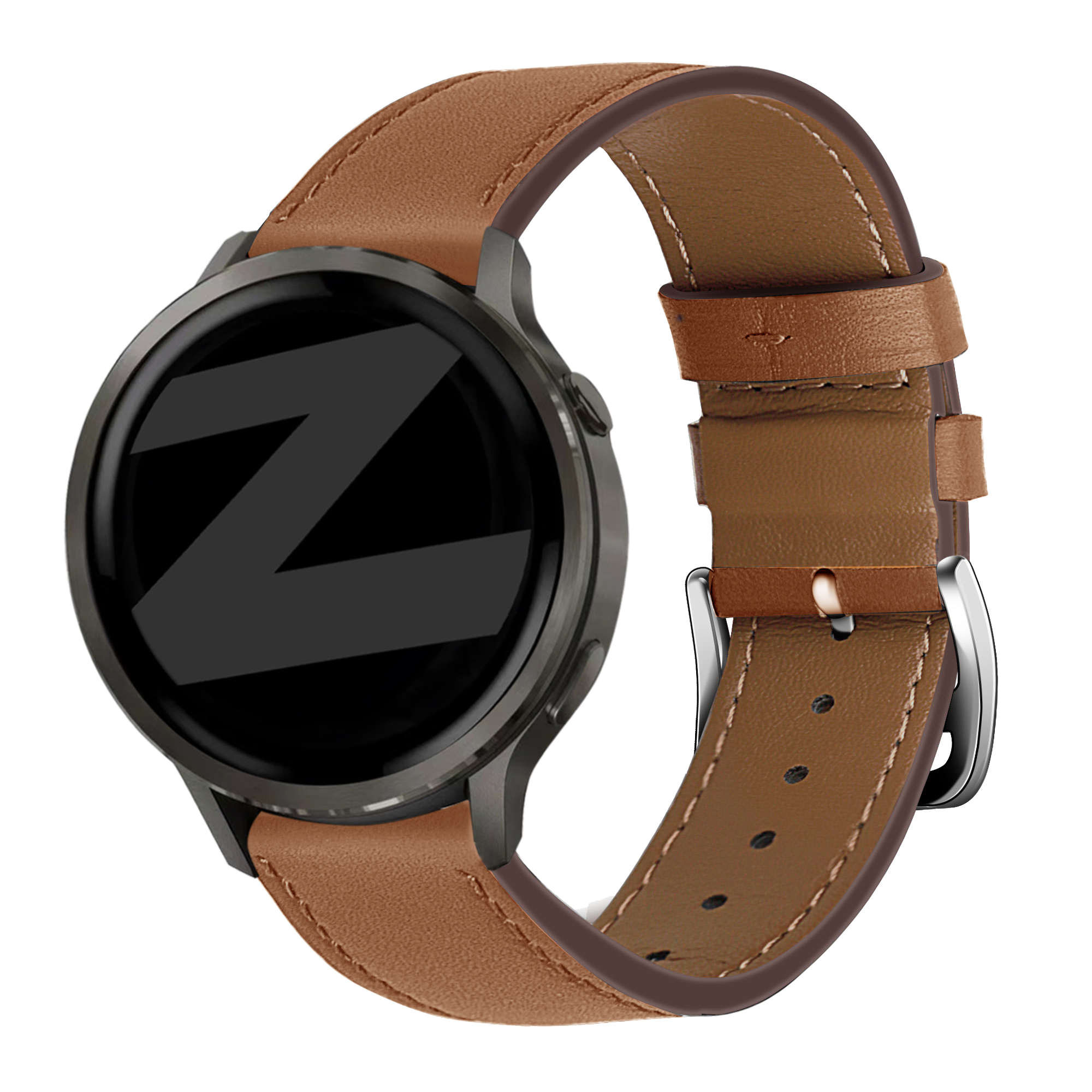 Bandz Garmin Venu 2 lederen band 'Deluxe' (bruin)