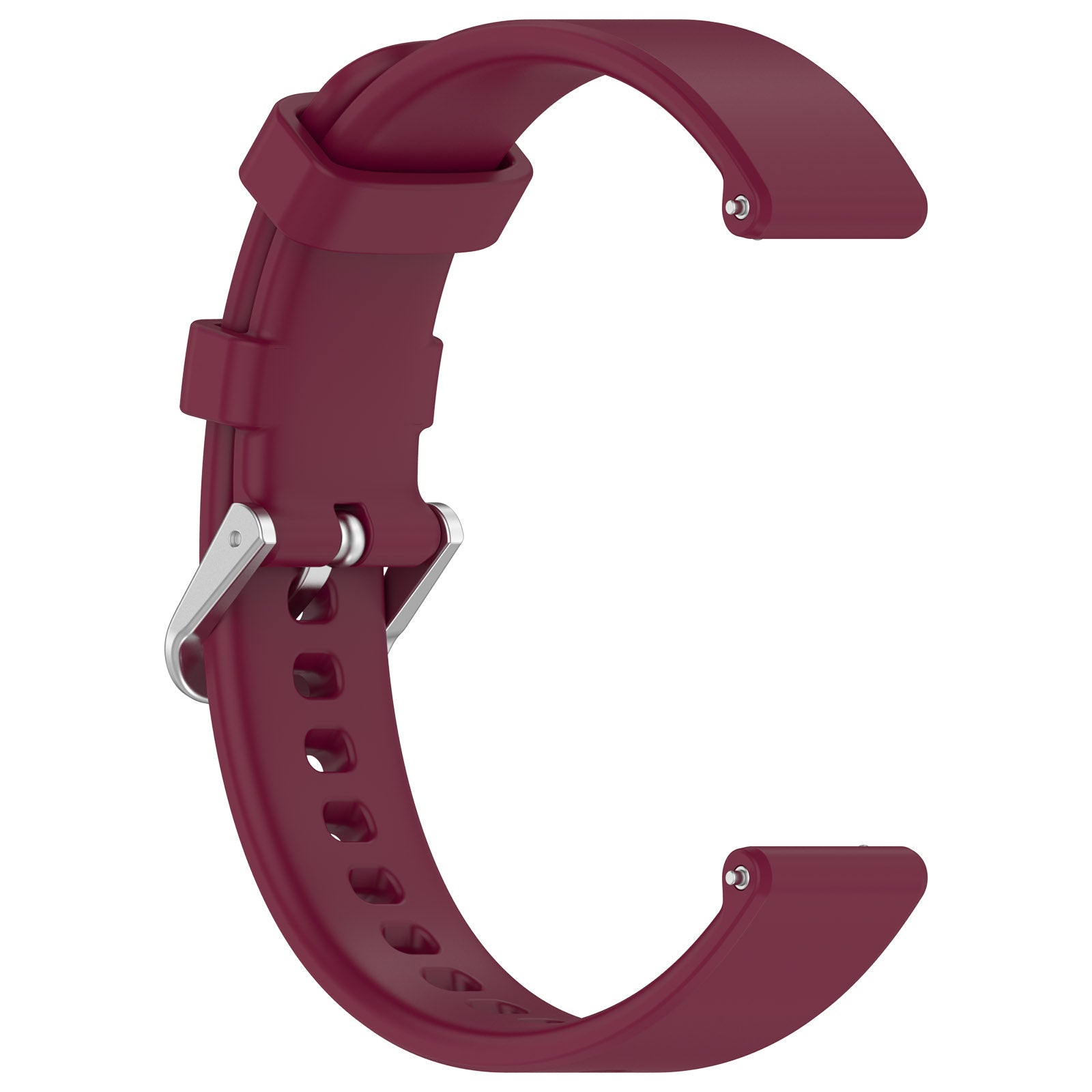 Pebble Round 2 - 14mm siliconen classic bandje (wijnrood)