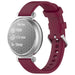 Pebble Round 2 - 14mm siliconen classic bandje (wijnrood)