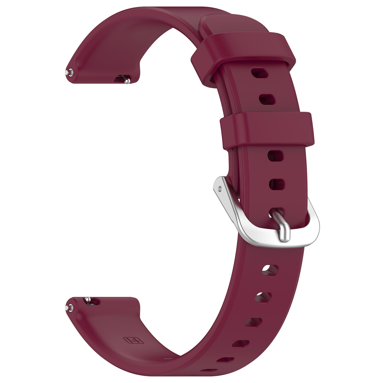 Pebble Round 2 - 14mm siliconen classic bandje (wijnrood)