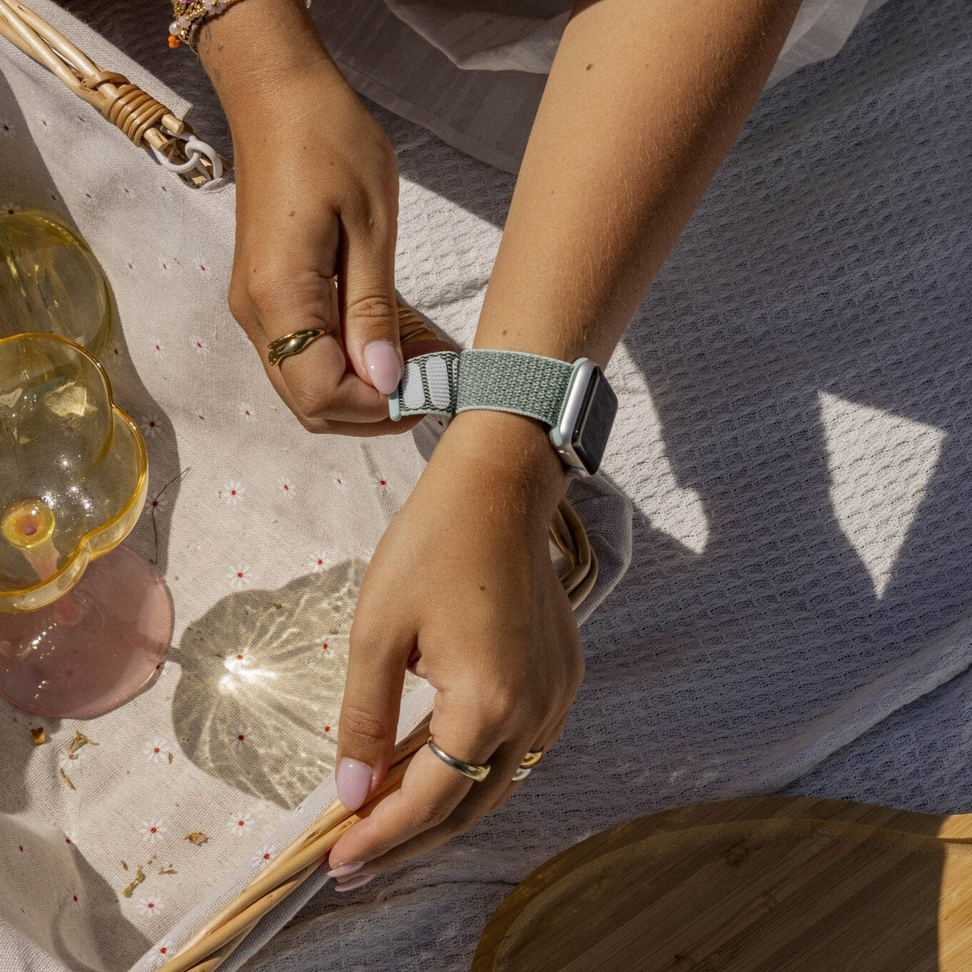 xoxo Wildhearts Apple Watch Nylon Strap (Mintgreen)