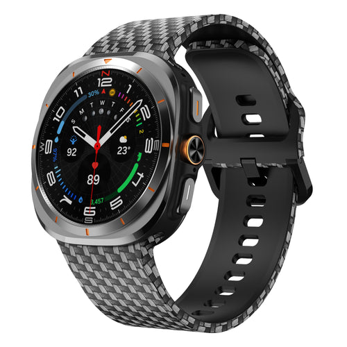 Samsung Galaxy Watch Ultra 2 siliconen print bandje (carbon fiber)