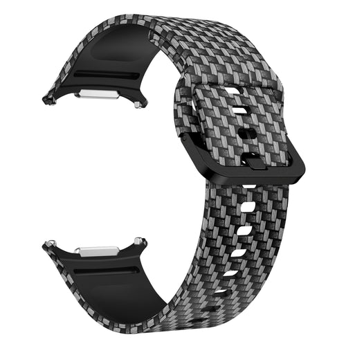 Samsung Galaxy Watch Ultra 2 siliconen print bandje (carbon fiber)