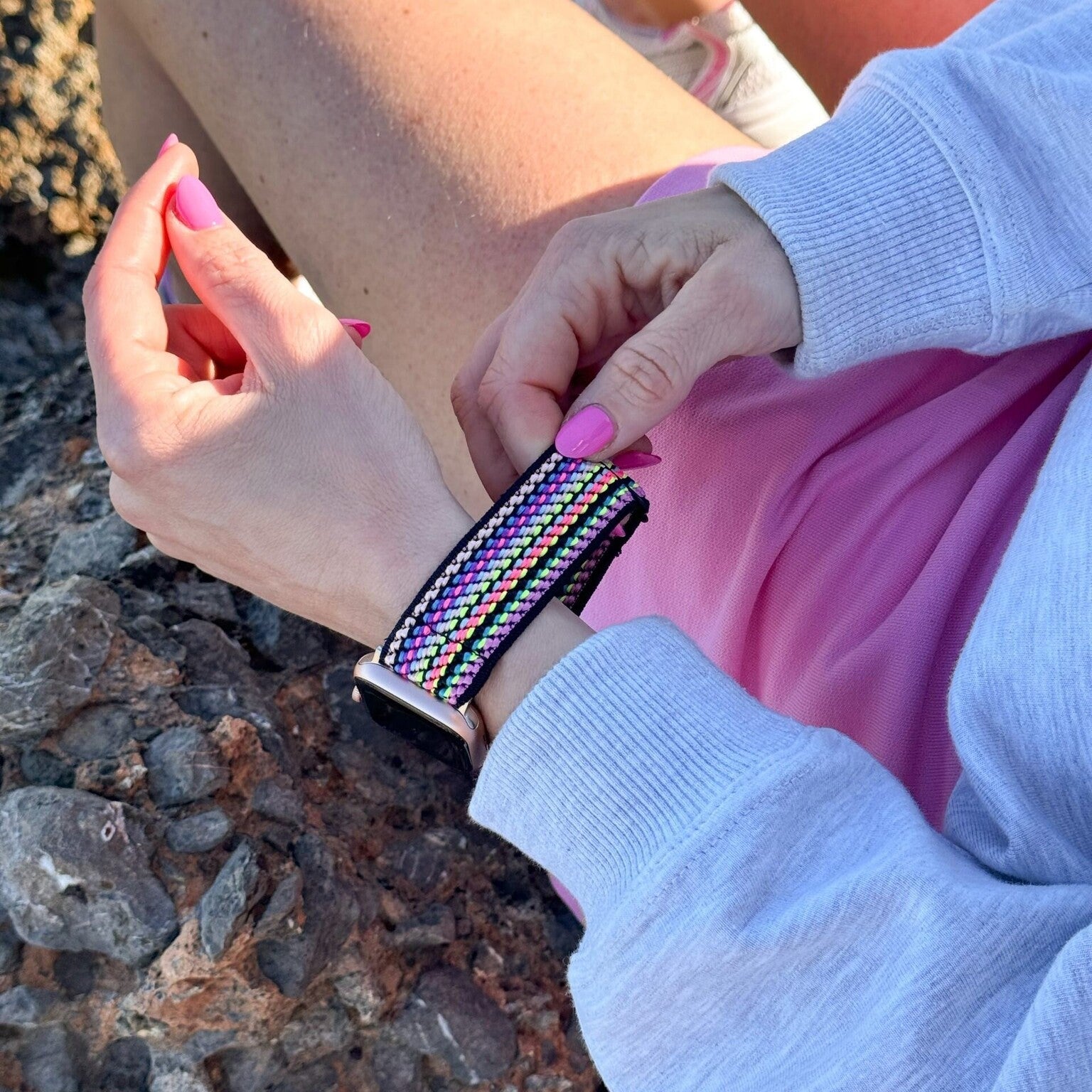 Apple Watch Elastic Strap (Colourful Stripes)