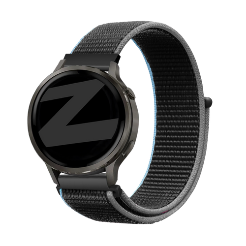 Bandz Garmin Forerunner 255 Nylon Loop Strap (Charcoal)