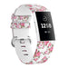 White Rose Fitbit Charge 3 / 4 Silicone Strap