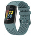 Fitbit Charge 6 siliconen bandje met gaatjes (grijsblauw)